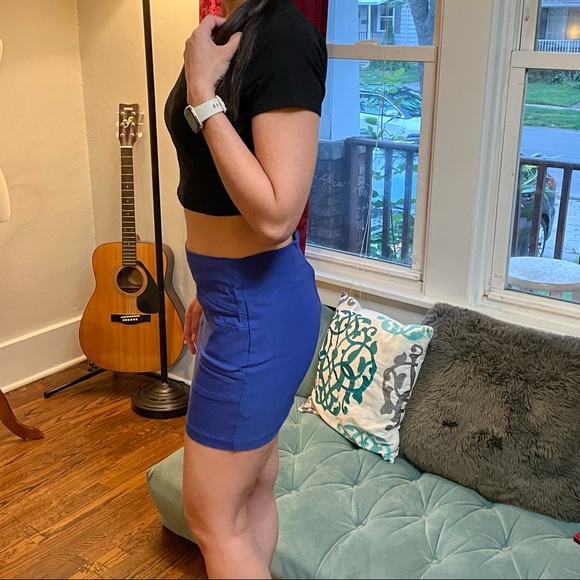 Cobalt blue mini skirt - Picture 5 of 13